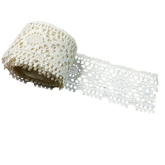Vintage Ivory Lace Trim Edging Sewing Junk Journaling Crafting Embellishments u - Picture 4 of 4